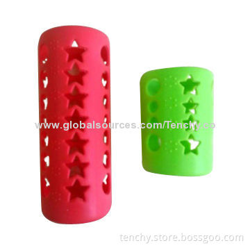 Silicone Bottle Sleeves, Customized Shapes, Designs and Lid Types AcceptedNew